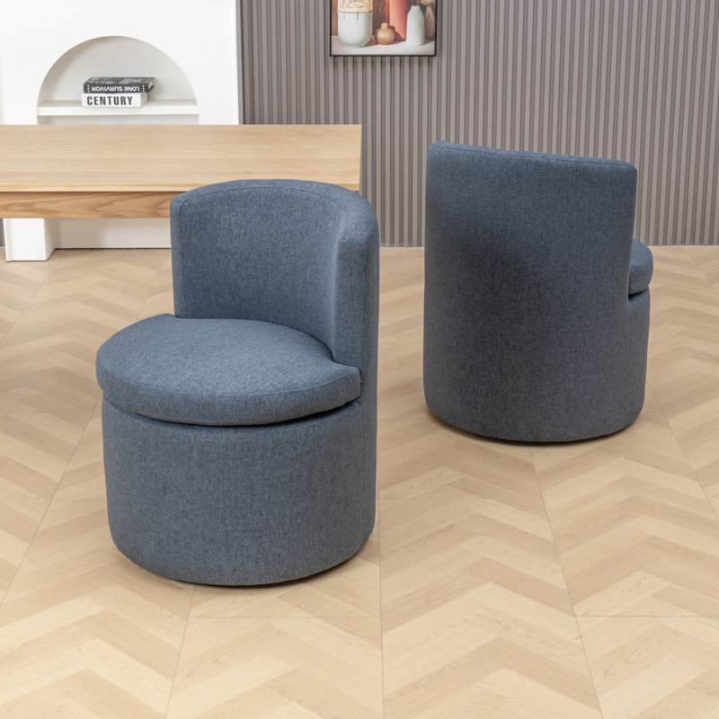 Chaises de salle à manger rembourrées Modern, Navy