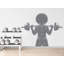 Décalcomanie murale Afro Men Bodybuilder in Gym Power fitness Women Squat Decor Workout Art Vinyle, autocollants muraux, chambre à coucher 277DRE-1788279554-1788279562