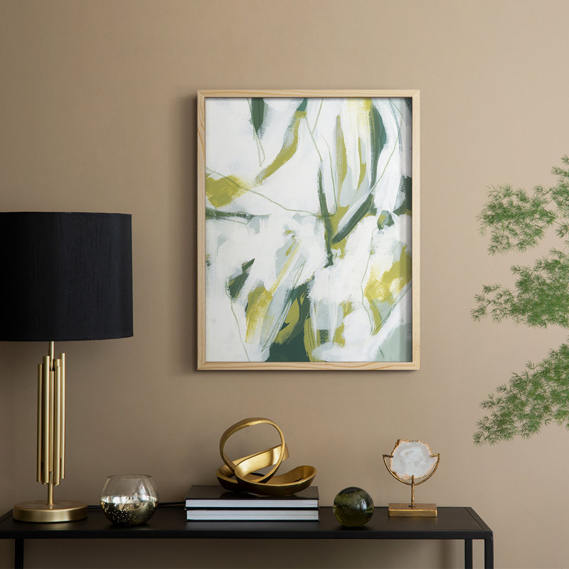 Emerald Ice I, reproduction encadrée - bois massif, H 11 po x l 9 po