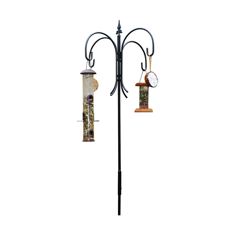 Goldenrod Metal Pole Feeding Station