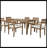 6 - Person Outdoor Patio Acacia Wood Dining Set-1499998051