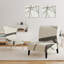 Fauteuil de chambre rembourré minimaliste noir et blanc III