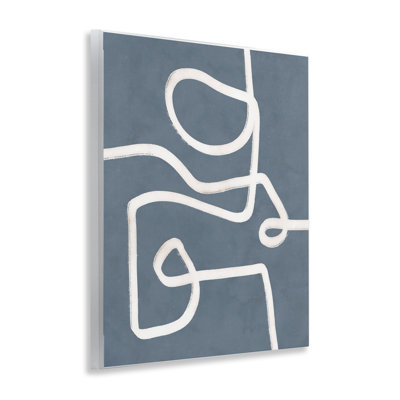 Art mural «Free Line on Blue» par Nina Blue