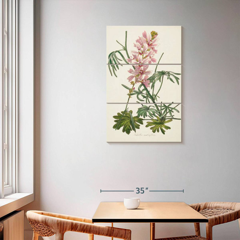 Harnek antique botanique I crème, H 57 po x l 36 po