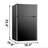 Simzlife 3.2 Cubic Feet Small Fridge Convertible Mini Fridge with Freezer, Black-106036954
