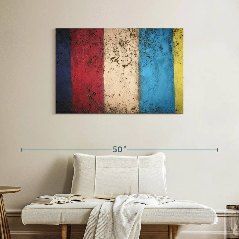 Color Striped Concrete, 26" H x 39" W