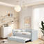 Lit de jour moderne et multifonctionnel avec tiroirs et accoudoirs coulissants - Canapé-lit peu encombrant pour le salon, la chambre d'amis ou la chambre à coucher, conception confortable et élégante-778903809