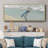 Beach Set Heron- Framed Canvas