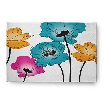 Hidemitsu Chenille Floral Indoor Rug