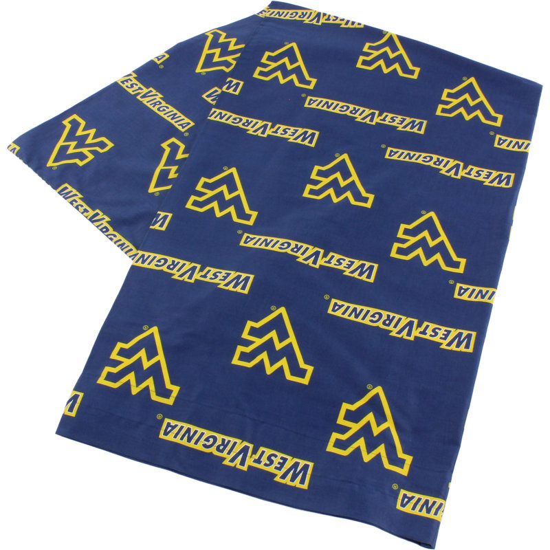 NCAA Body Pillow Pillowcase, West Virginia University