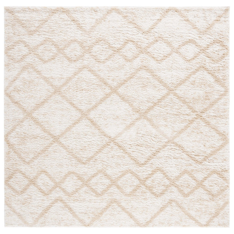 Berber Shag Performance Geometric Rug, Square 7'