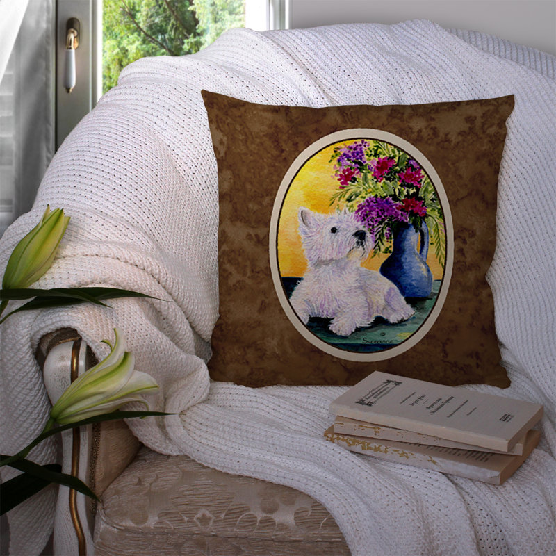 Coussin décoratif intérieur/extérieur westie