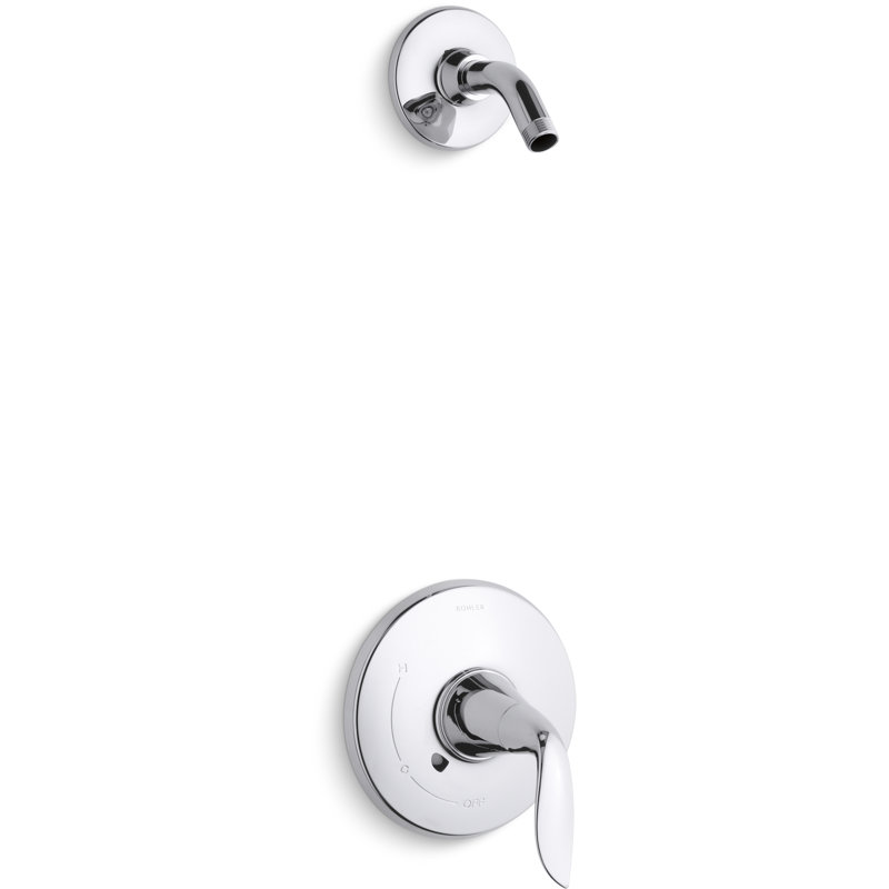 Garniture de valve de douche Refinia Rite-Temp avec poignée levier, sans pomme de douche, Chrome poli