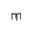 Magnifique ensemble de table basse en faux marbre blanc avec 1 table basse et 2 tables de bout et 3 tables basses avec pieds noirs
