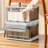 2 Packs Foldable Storage Bins Collapsible Storage Box Organizer Stackable Toy Container with Double Doors Top Lid Rolling Wheels for Clothes Toys Book-1325329006