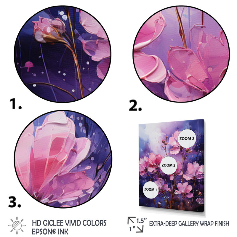 Lilas Lilas Serenade III, reproduction d'art sur toile, H 32 po x l 24 po x P 1 po, Blanc