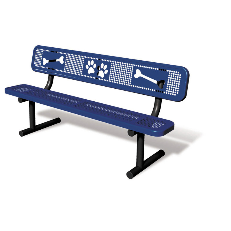Banc de parc en acier Pollitt, Violet