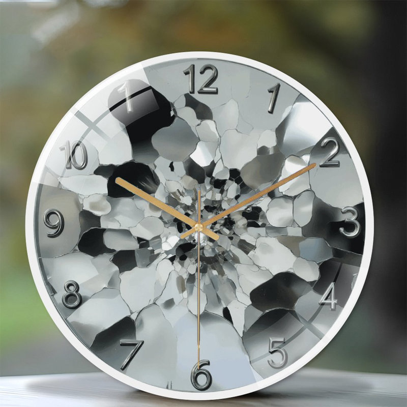 Horloge murale en miroir 12 po