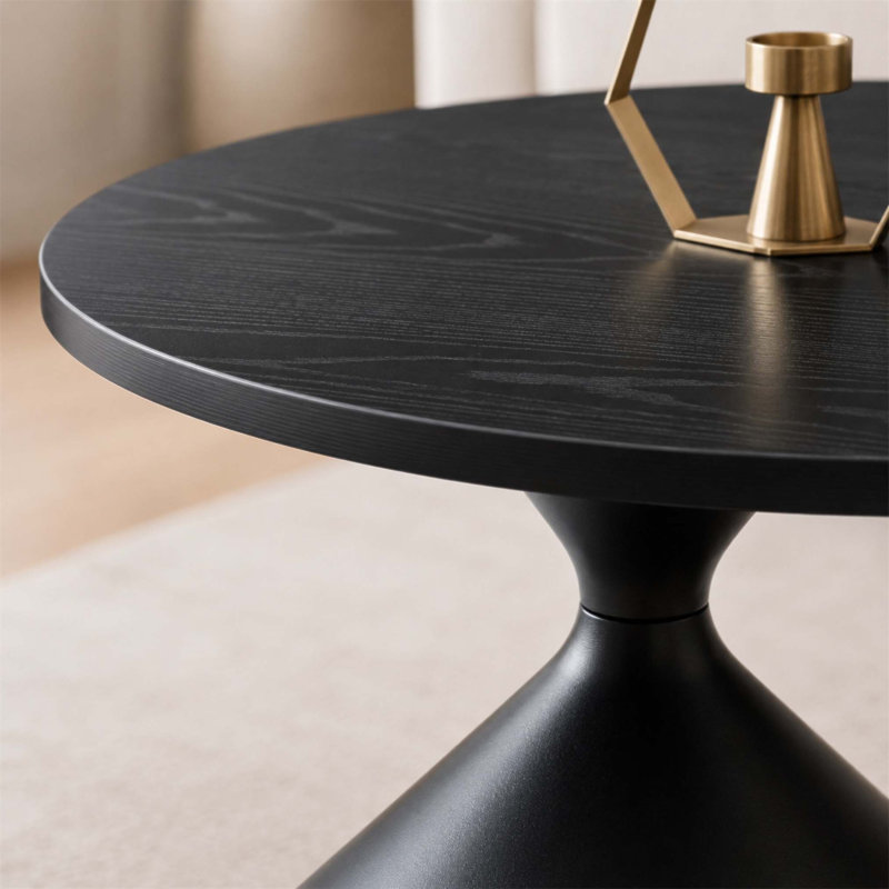 Ensemble de tables basses rondes 2 pièces avec plateau à motifs et base en acier, multifonctionnel et élégant pour la vie moderne