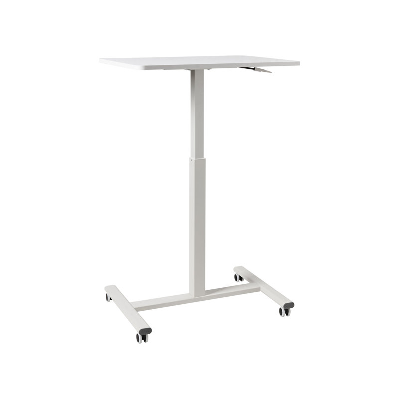 Adjustable Metal Base Standing Desk, White