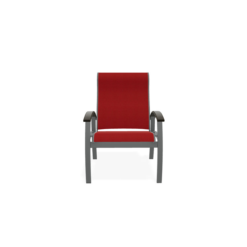 Chaise de patio Askar, Beachwood, Rouge 1D Sunbrella®, Graphite texturé