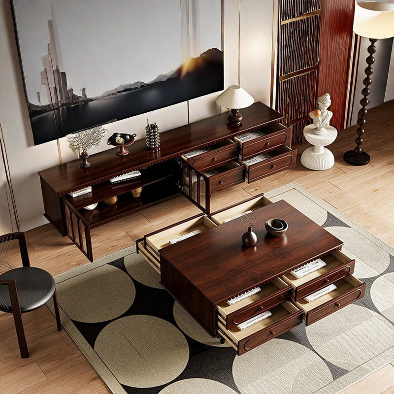 moonlight design TV stand and coffee table combination | Wayfair