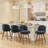 26" Mid Century Modern Counter Height Bar Stools Set of 3, 360° Swivel Barstools with Solid Wood Legs, Island Chairs with Backrest-1165275139-1160884608