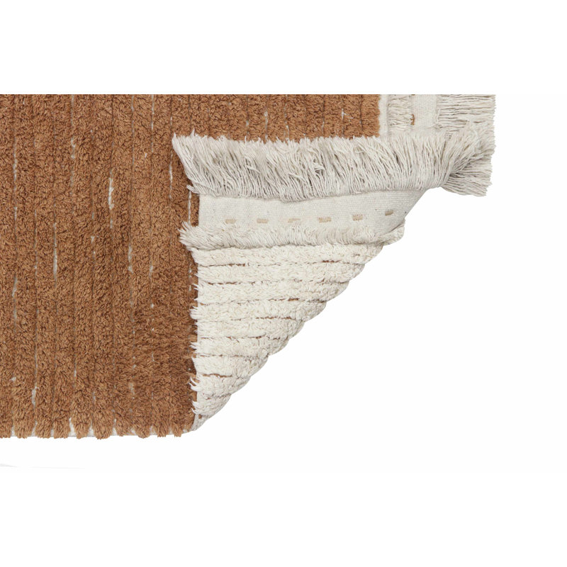 Reversible Washable Rug Duetto Toffee, Rectangle 5'7" x 8'