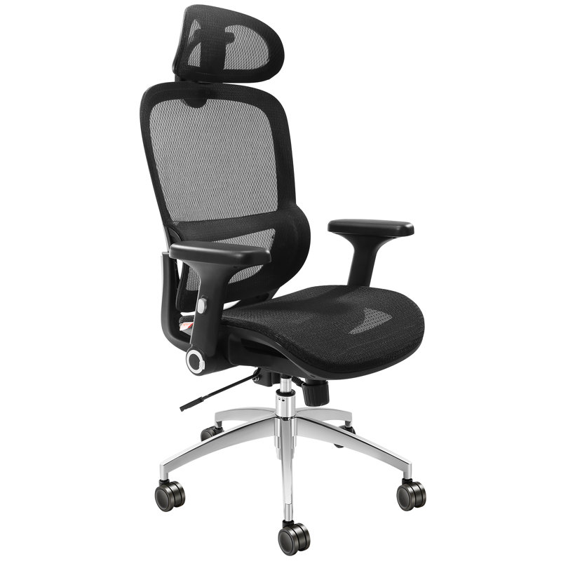 Chaise de bureau ergonomique avec appui-tête Jerlyn