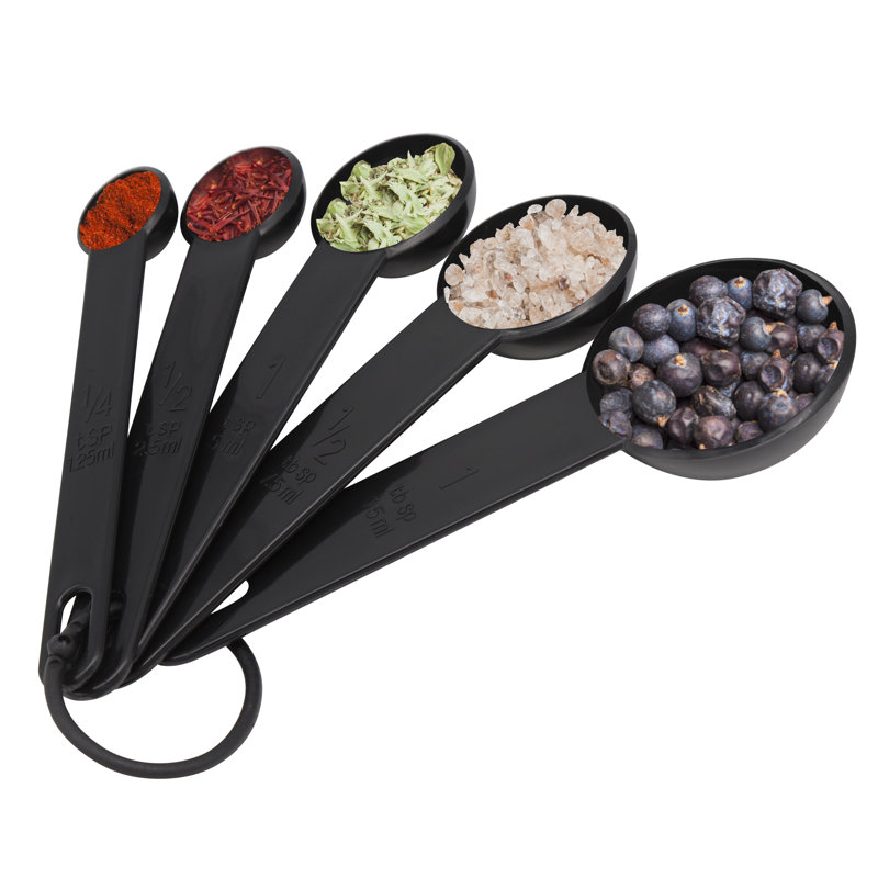 NutriChef 5 -Piece Plastic Measuring Spoon
