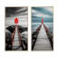 «Coastal Pier Reflections», 2 pièces sur toile-878687004-878687005