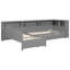 Lit plateforme simple en bois en L avec lit gigogne et tiroir Wood-884855015
