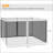 Outsunny 10' x 12' Replacement Mesh Sidewall Netting for Patio Gazebos and Canopy Tents with Zippers (Sidewall Only)