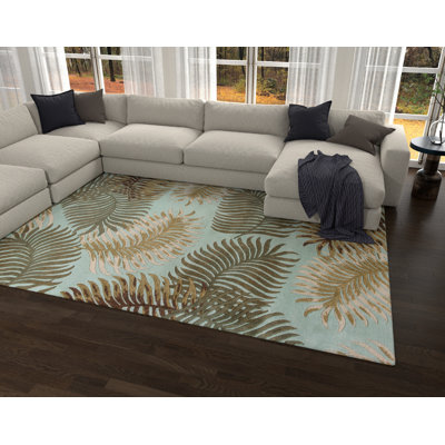 Tapis floral en laine touffeté à la main Delview