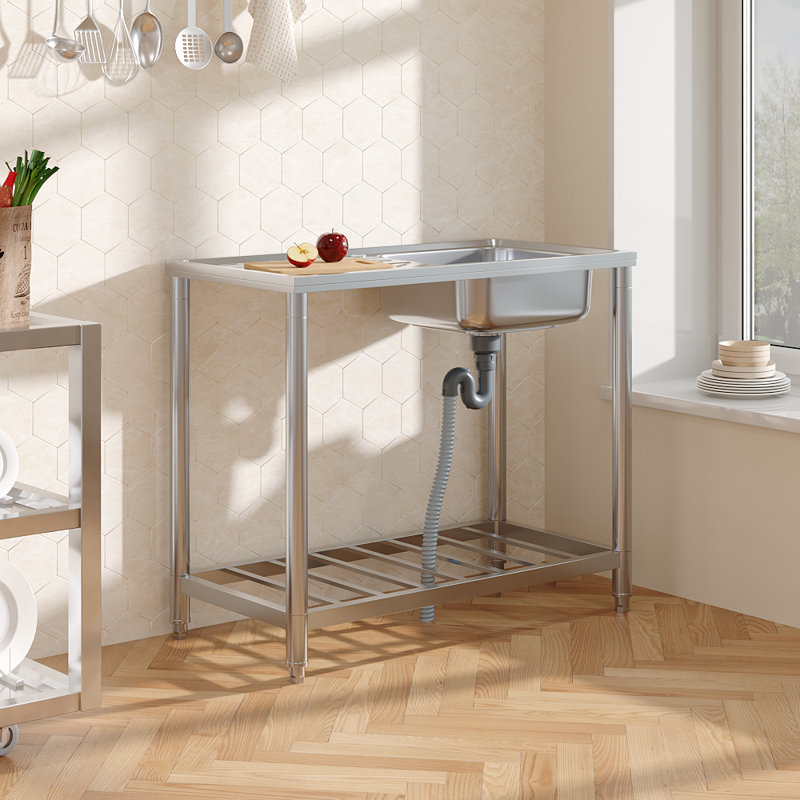 Belfry Kitchen Pugmire W Single Bowl Stainless Steel Kitchen Sink, 500 cm W x 850 cm H