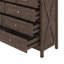 Commode de rangement rustique en bois avec 9 tiroirs et poignées argentées-723416516