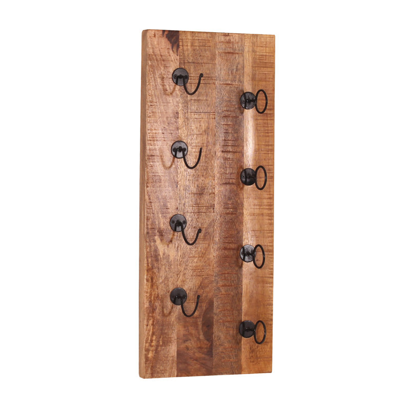Kym 4 Bottle Solid Wood Wall Mounted Wine Bottle Rack in