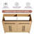60'' Double Bathroom Vanity Base Without Top