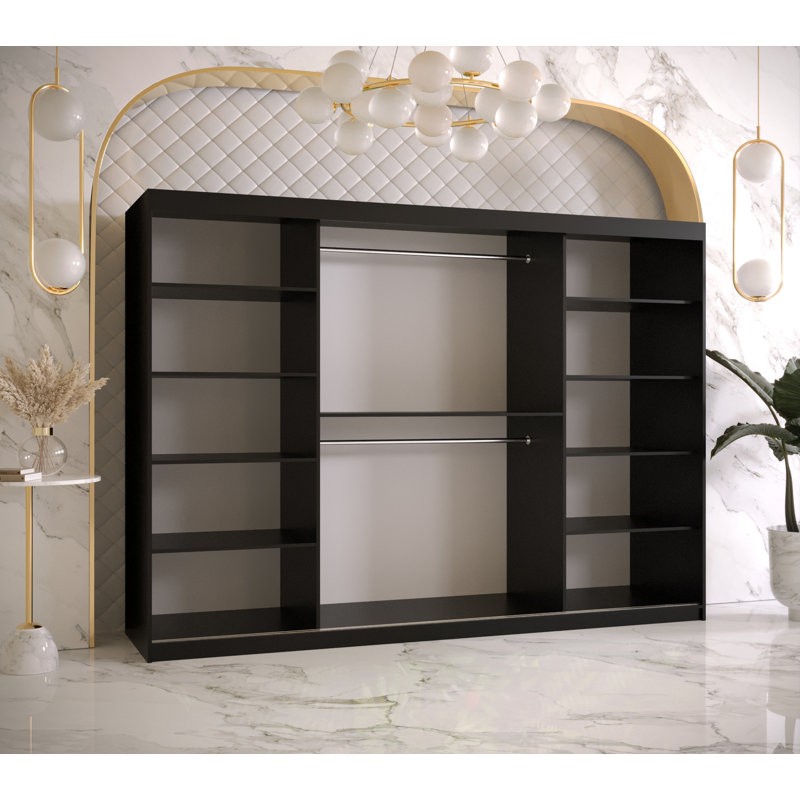 Martti 1 Door Manufactured Wood Wardrobe, 200cm H x 250cm W x 62cm D