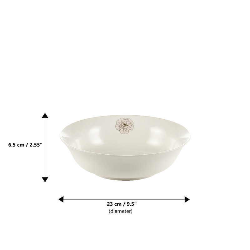 August Grove Gottlieb Bone China Salad Bowl