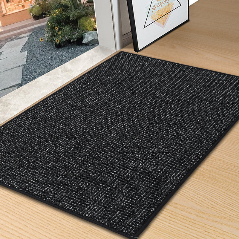 Non-Slip Indoor Doormat, 50cm W x 80cm L, Black