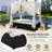 Spacious Patio Chaise Lounges, Steel Rattan Daybed With Curtains, Poolside