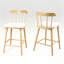 Ensemble de 2 tabourets de comptoir rembourrés en bois Olivia-1887362022-1887362047