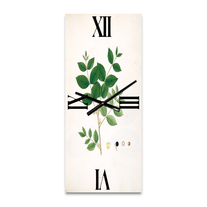 Horloge murale rétro Vintage Botanicals VI, Grand