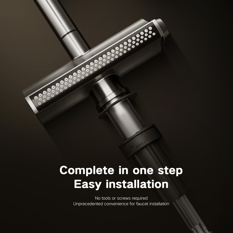 BN 5.0 Waterfall Pull Down Kitchen Faucet With Cold And Hot Modes, Gunblack Finished