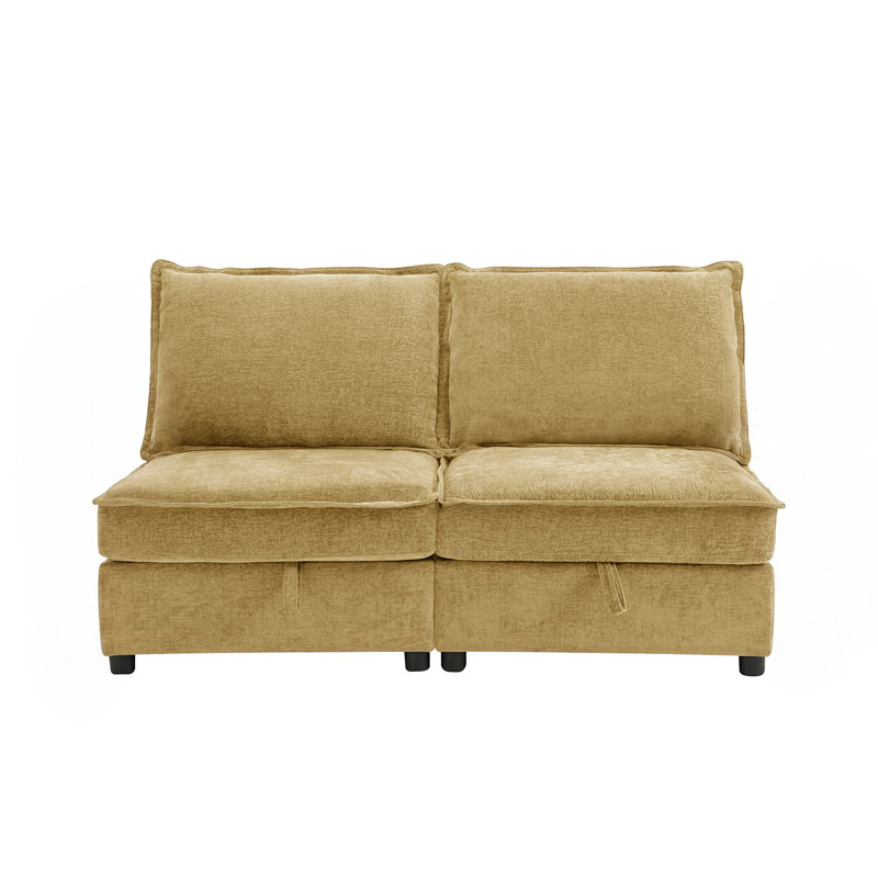 Cheltenham 67"W Modern Oversized Storage Loveseat Sofa, Caramel 