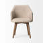 Chaise rembourrée Mandi de couleur crème