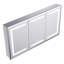 Armoire à pharmacie murale 48 po x 24 po à DEL en aluminium brillant avec miroir-133233865