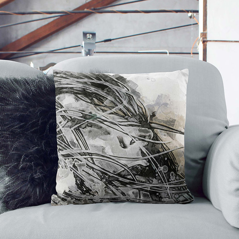 Square Throw Cushion, White, 55cm H x 55cm W x 20cm D