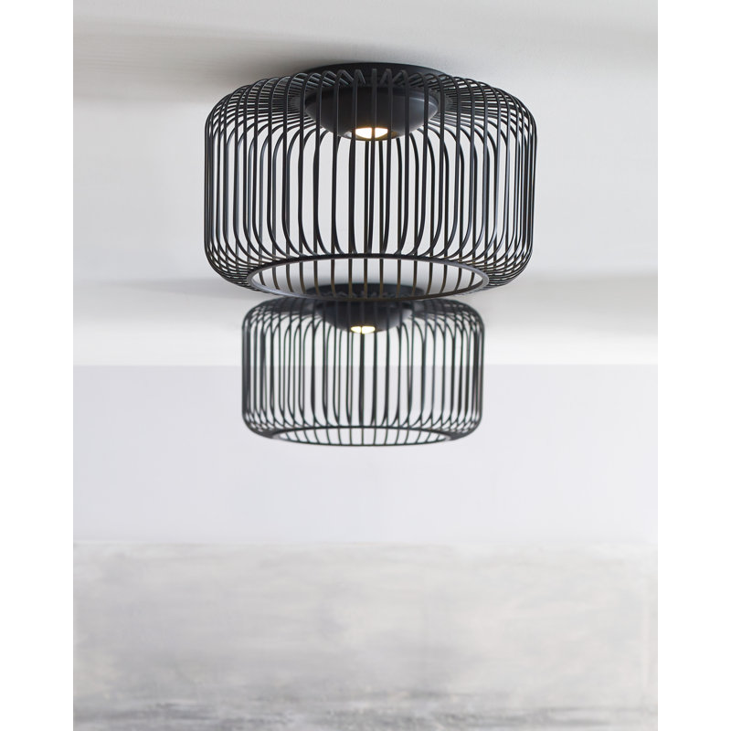 Kai 1 - Light LED Flush Mount, Nightshade Black